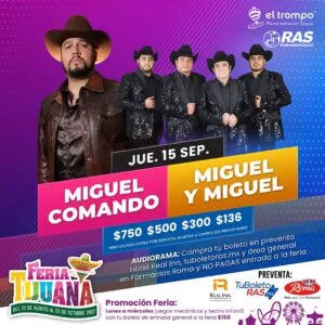 Miguel Comando Migueles en el audiorama de las estrellas de la feria tijuana 2022