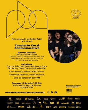 concierto coral conmemorativo 30 aniversario de promotora de las bellas artes ac tijuana 2022