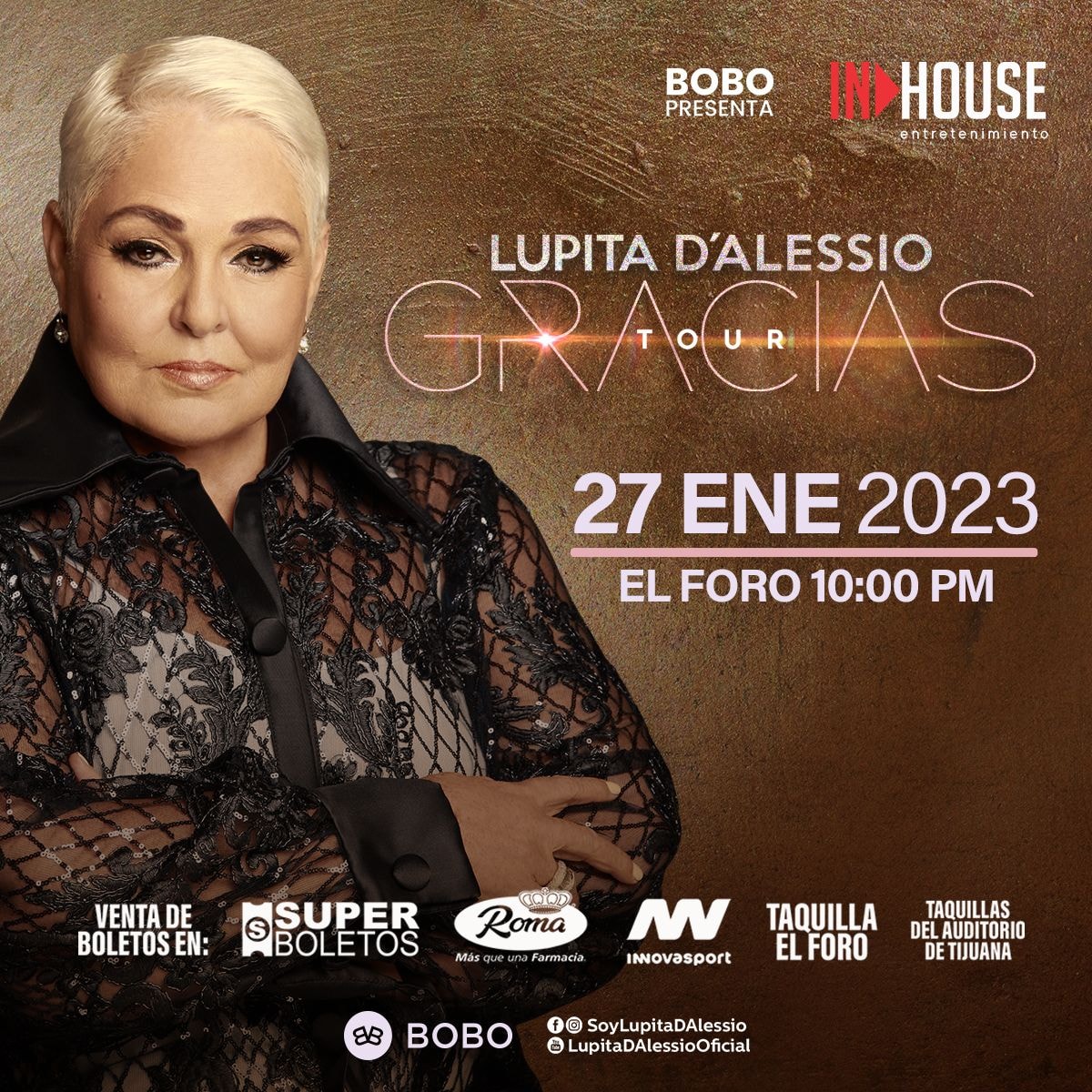 Lupita D'Alessio en Tijuana 2022 Concierto