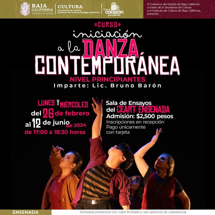 Curso de iniciación a la danza contemporánea en Ensenada 2024