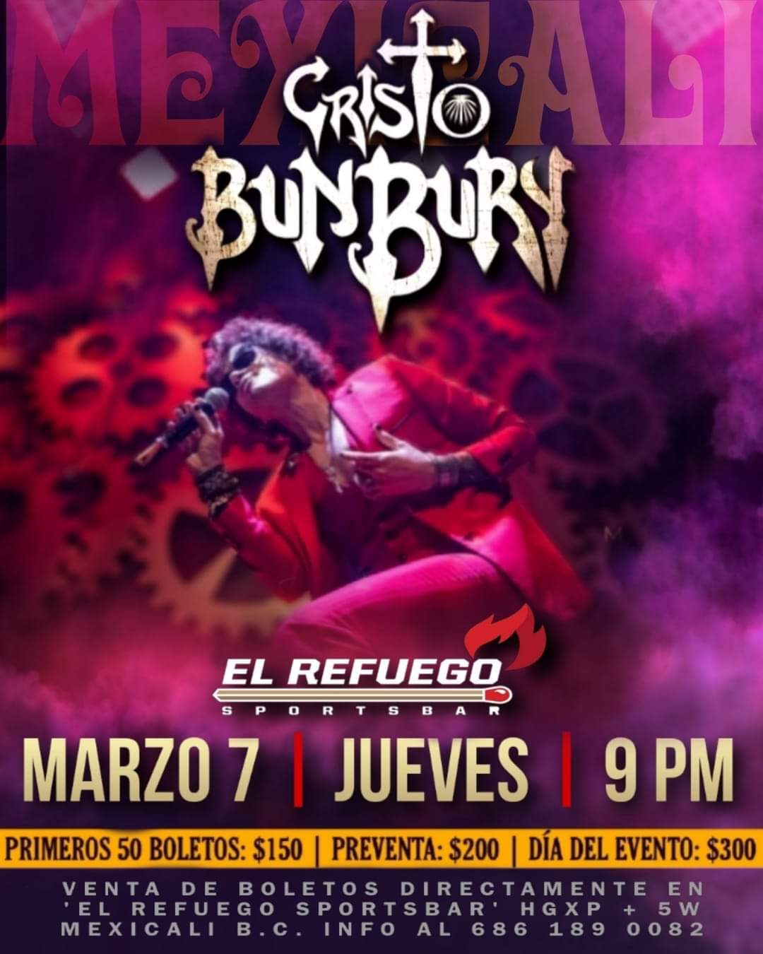 Cristo Bunbury en Mexicali 2024