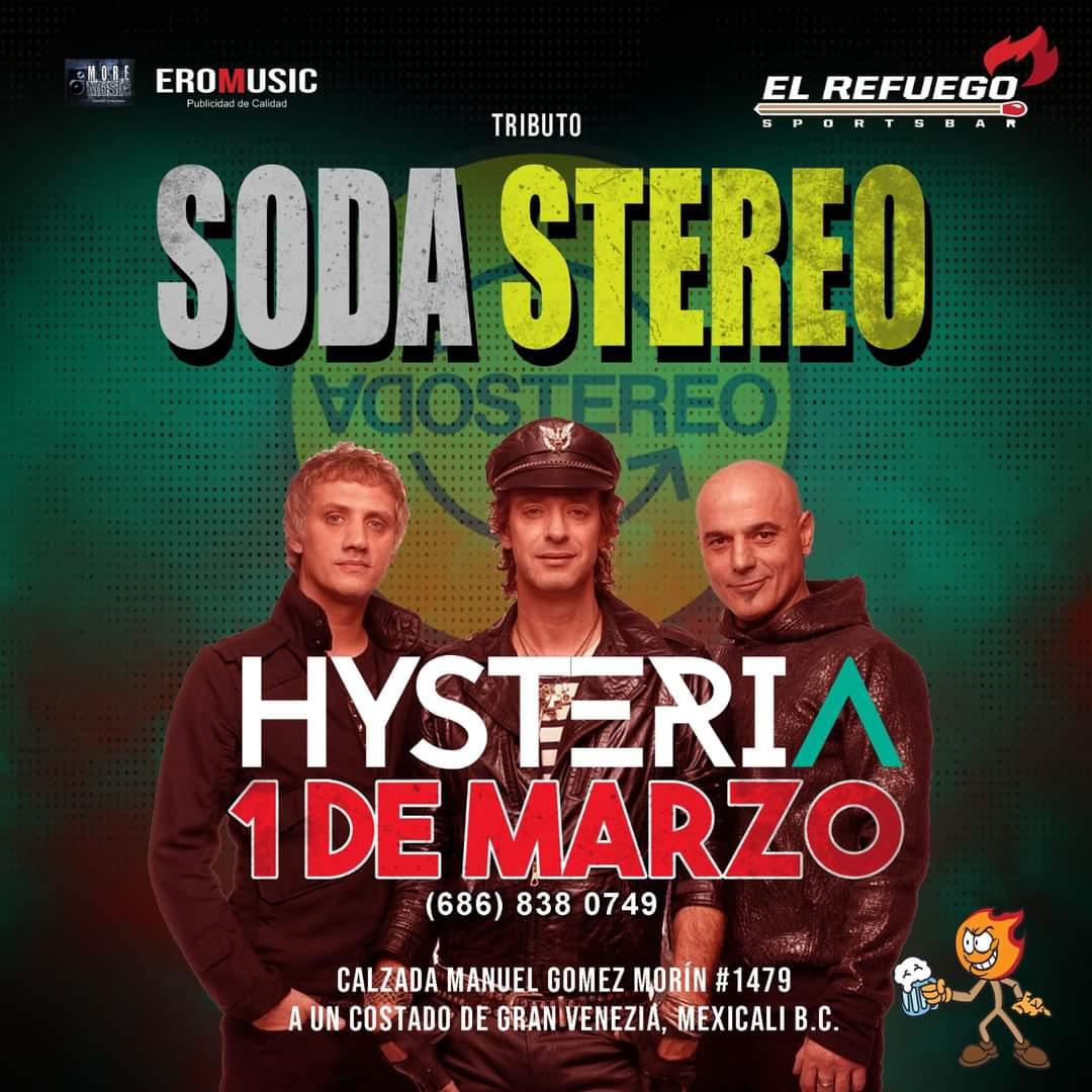 Tributo a Soda Stereo en Mexicali 2024