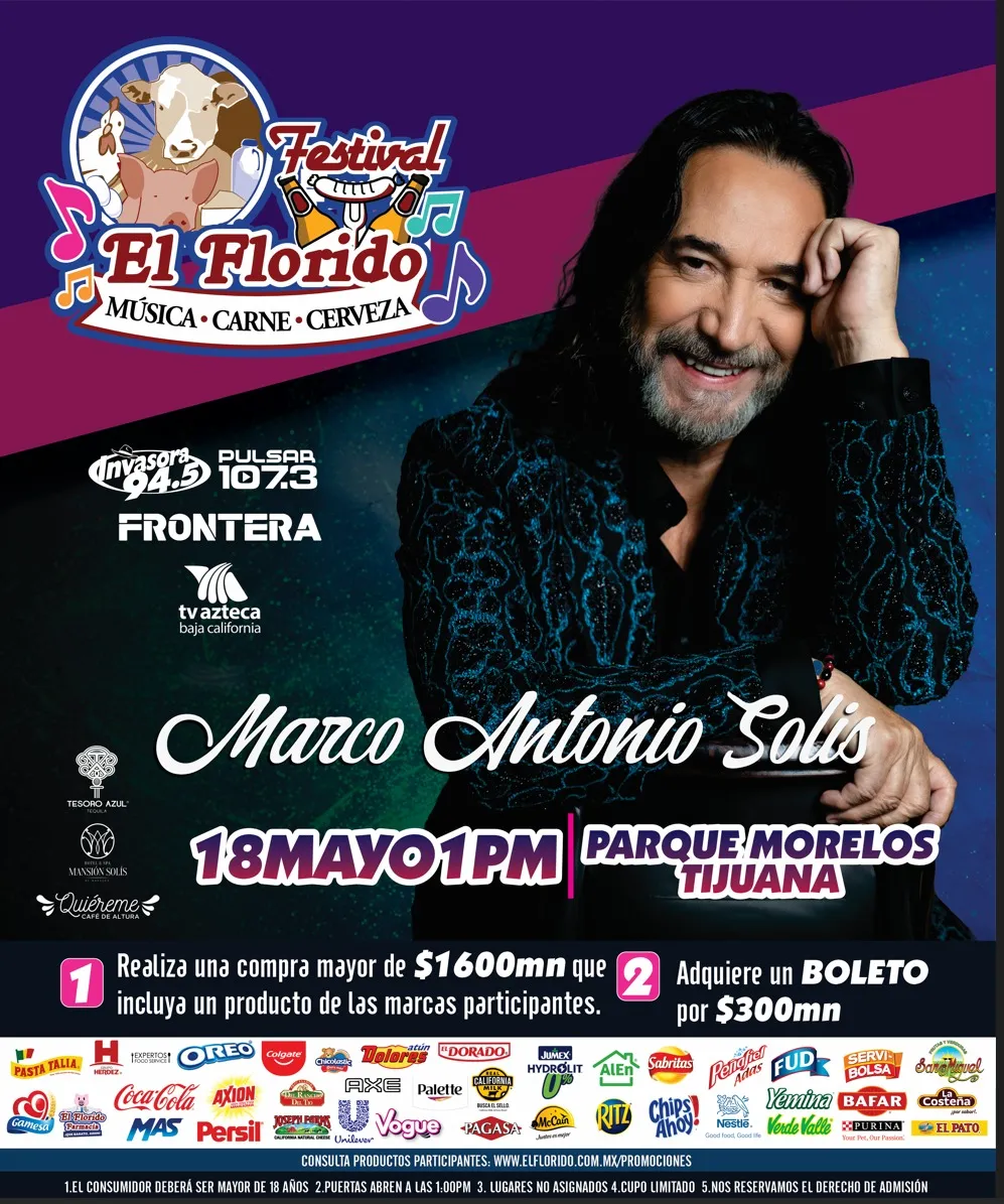 Marco Antonio Solís en Tijuana 2024 Tijuana Eventos, Conciertos, Festival