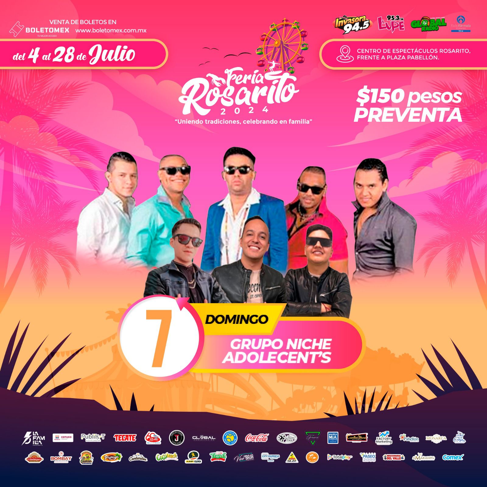 Grupo Niche en Rosarito 2024