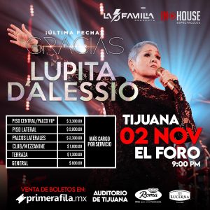 Lupita D´Alessio en Tijuana 2024