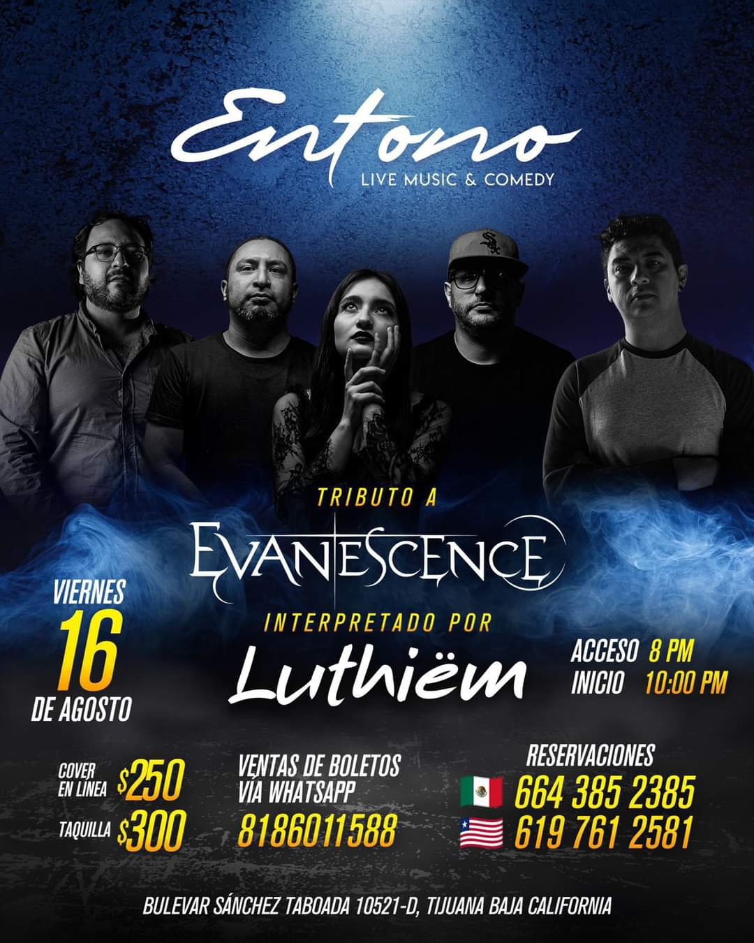 Tributo a Evenescence en Tijuana 2024