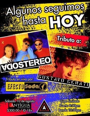 Tributo a Soda Stereo y Gustavo Cerati en Tijuana 2024