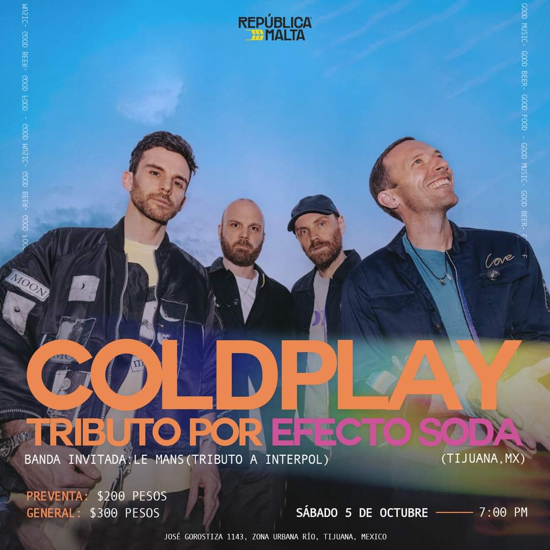 Tributo a Coldplay en Tijuana 2024