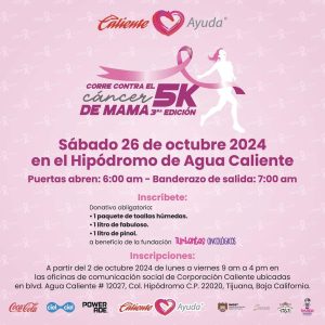 Corre contra el Cáncer de Mama 5km 3era Edición en Tijuana 2024