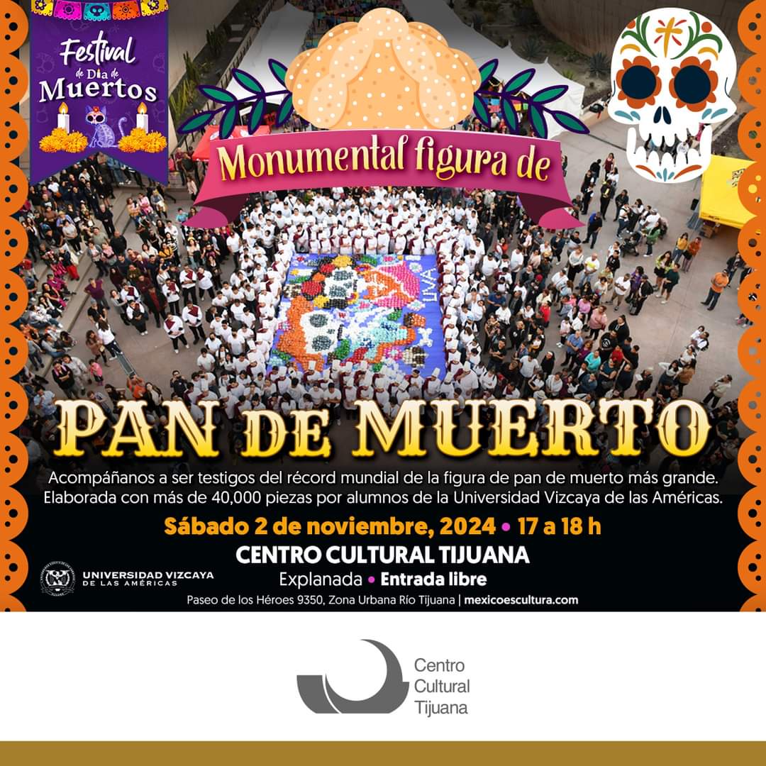 Monumental Figura de Pan de Muerto en Tijuana 2024
