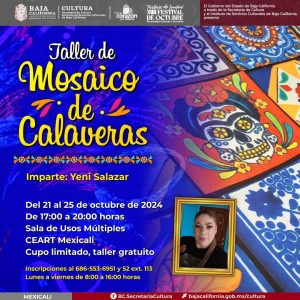 Taller de Mosaico de Calaveras en Mexicali 2024