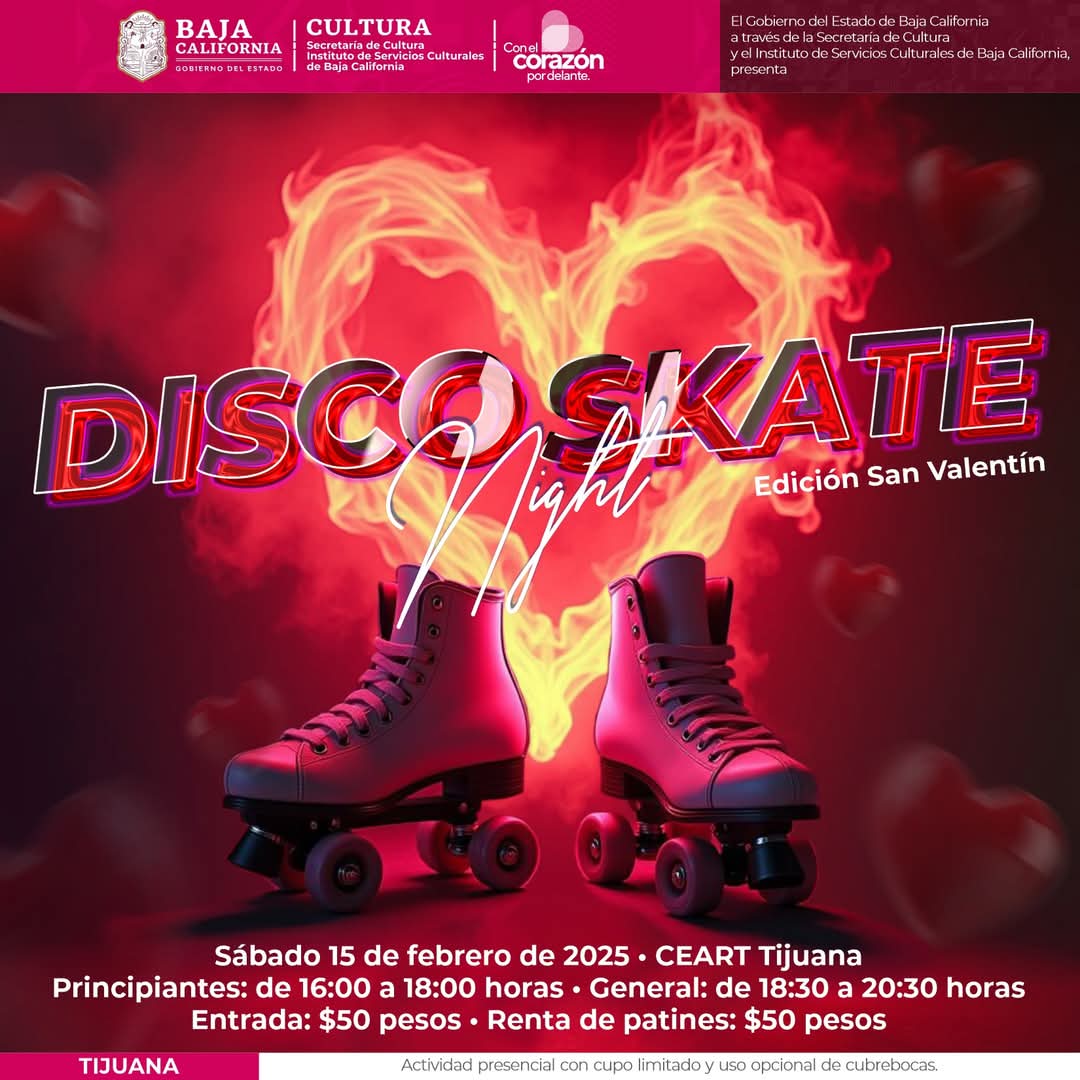 Disco Skate Night Edición San Valentín en Tijuana 2025