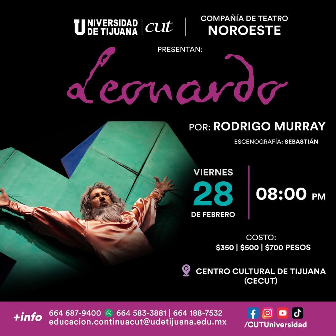 Obra de teatro Leonardo en Tijuana 2025