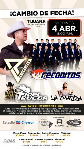Remmy Valenzuela y Banda Los Recoditos en Tijuana 2025