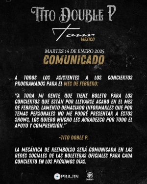 Tito Double P en La Paz, B.C. Comunicado 2025