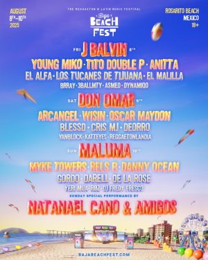 Baja Beach Fest Rosarito 2025 cartel completo