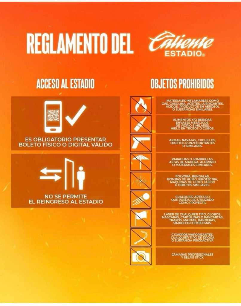 Estadio Caliente Reglamento 01