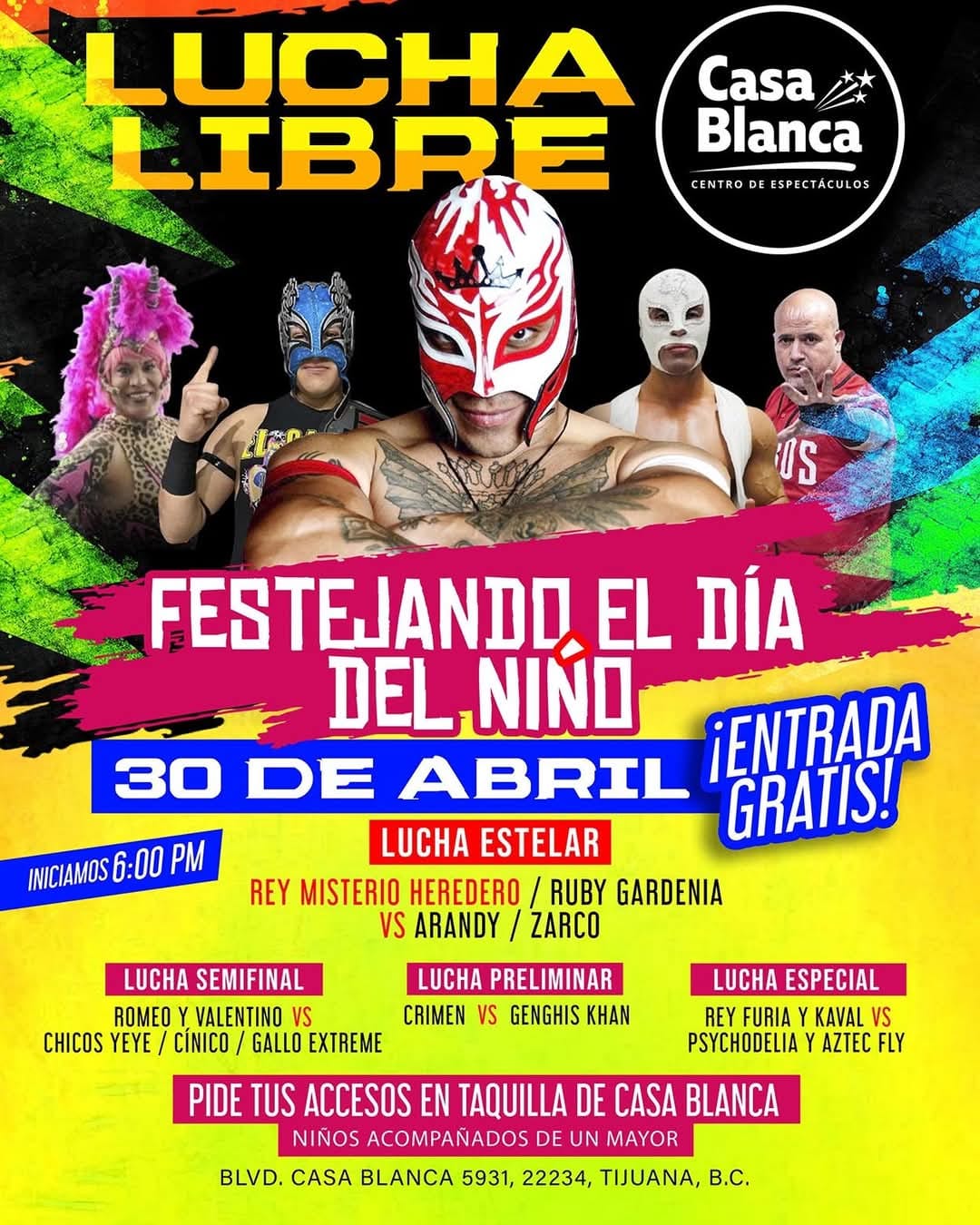 Lucha Libre en Casa Blanca Tijuana 2025