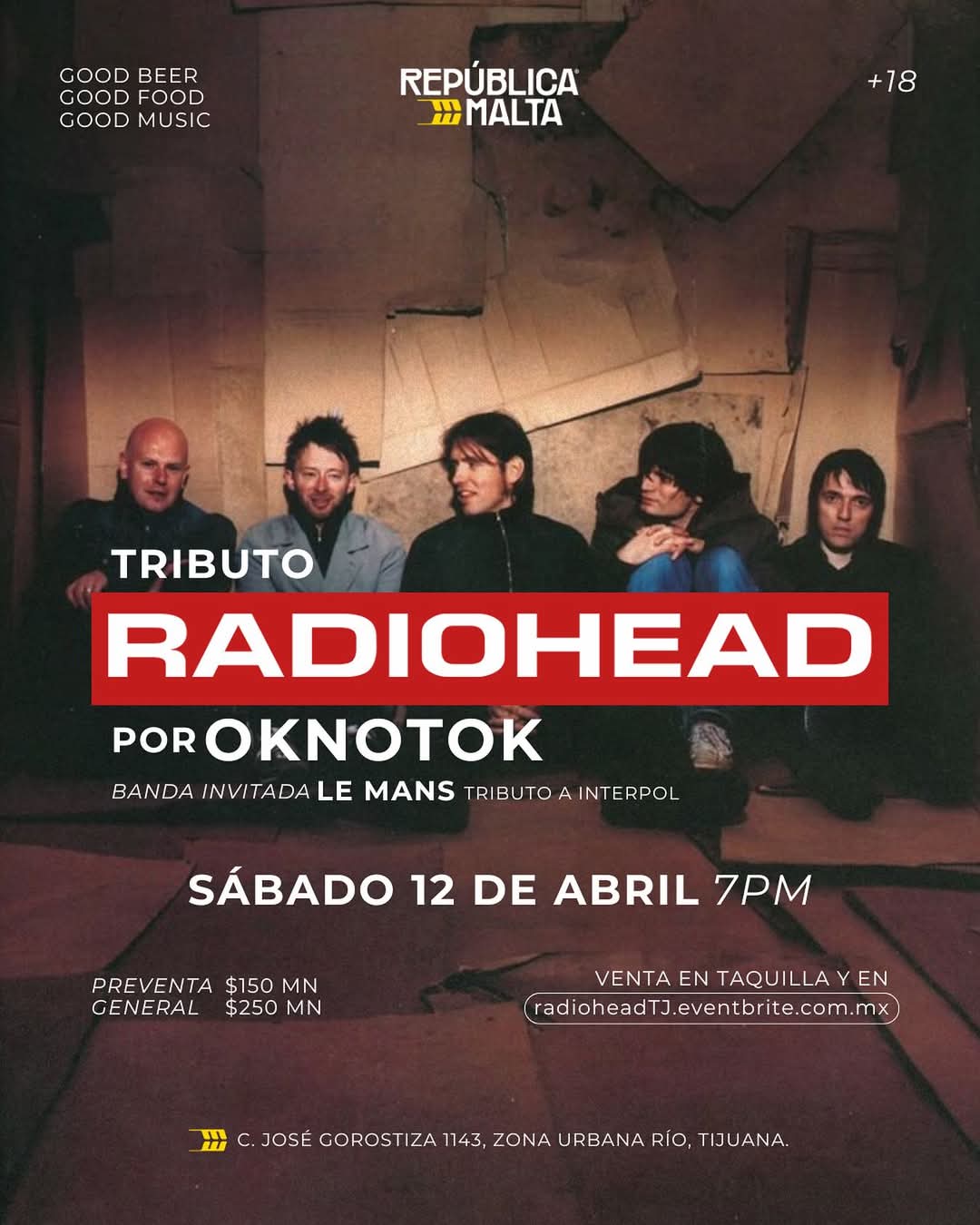 Tributo Radiohead en Tijuana 2025