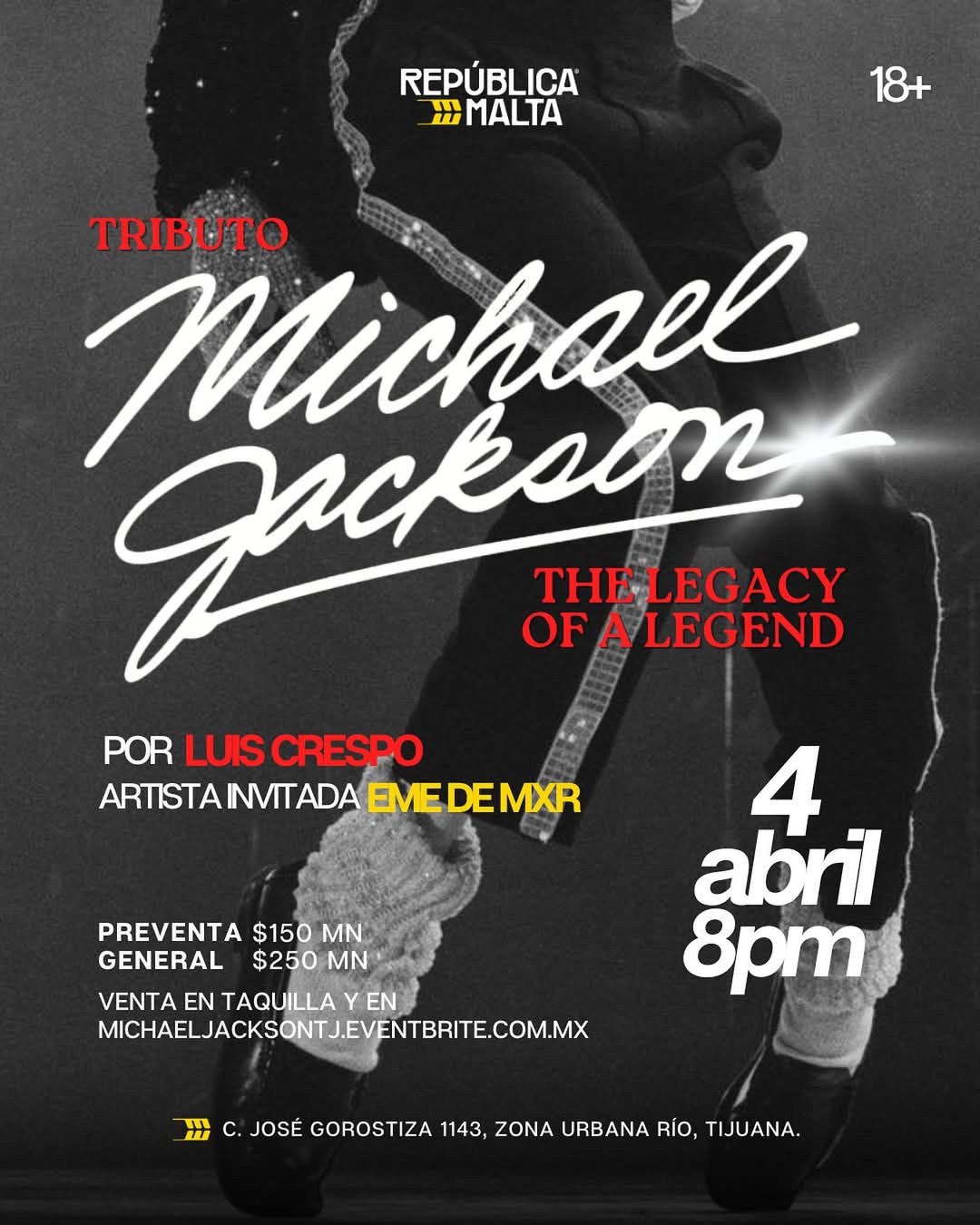 Tributo a Michael Jackson por Luis Crespo en Tijuana 2025
