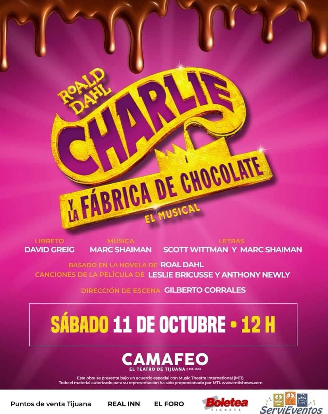 Charlie y la Fábrica de Chocolates El Musical en Tijuana 2025