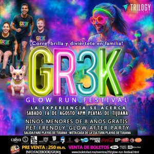 Glow Run Festival GR3K en Tijuana 2025