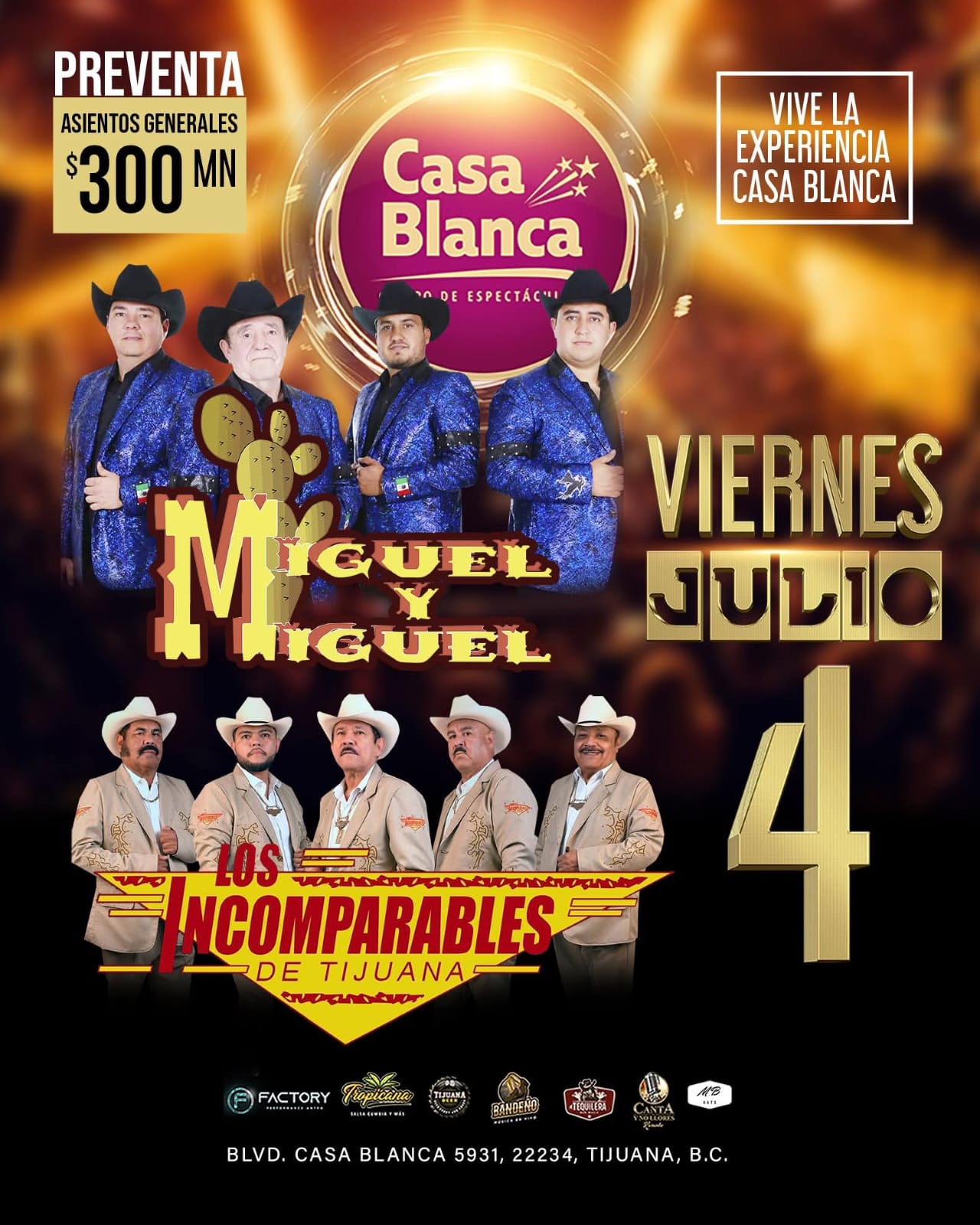 Los Incomparables de Tijuana y Miguel y Miguel en Tijuana 2025