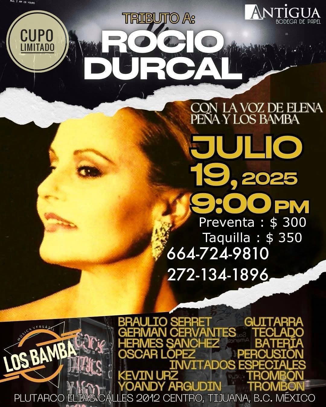 Tributo a Rocío Dúrcal en Tijuana 2025