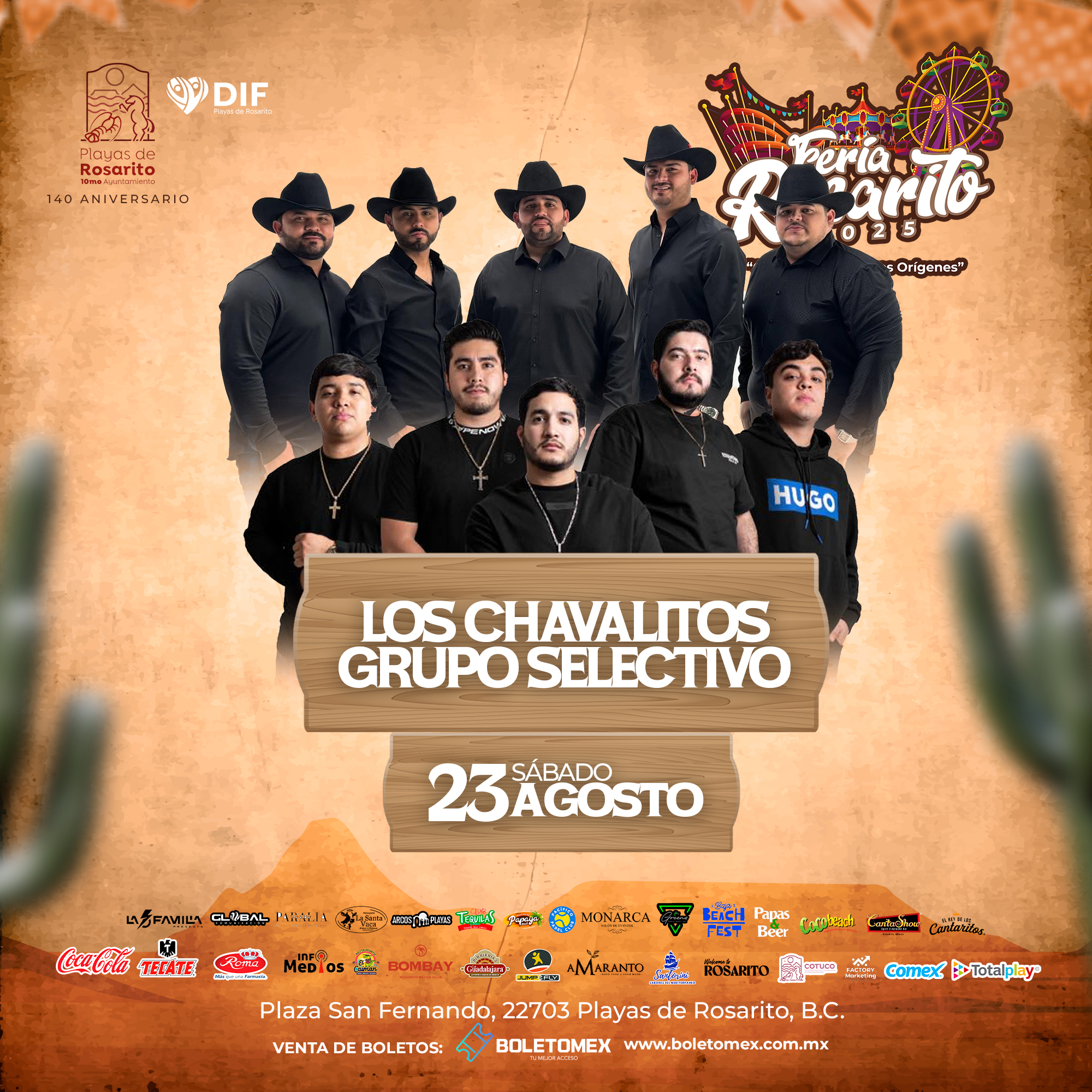 23 los Chavalitos y Grupo Selectivo en la Feria de Rosarito 2025