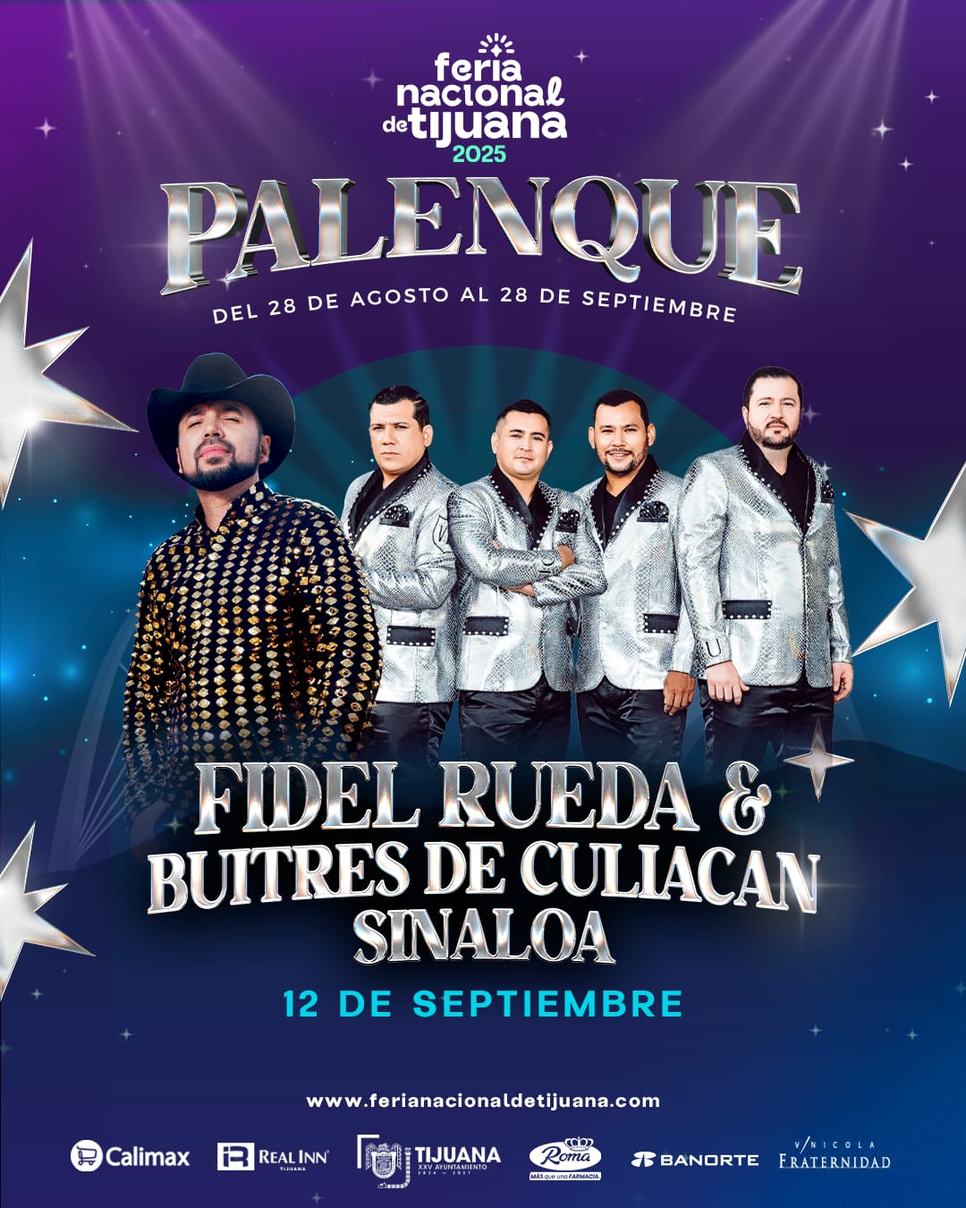 Fidel Rueda & Buitres de Culiacán Sinaloa en el Palenque de la Feria de Tijuana 2025