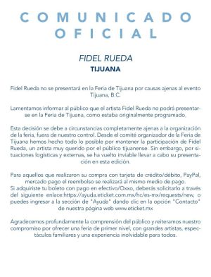 Fidel Rueda Comunicado Tj25