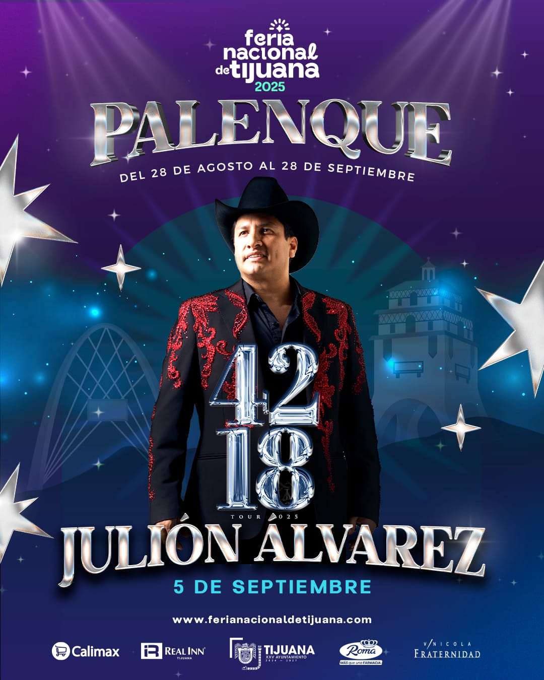 Julión Álvarez en el Palenque de la Feria de Tijuana 2025