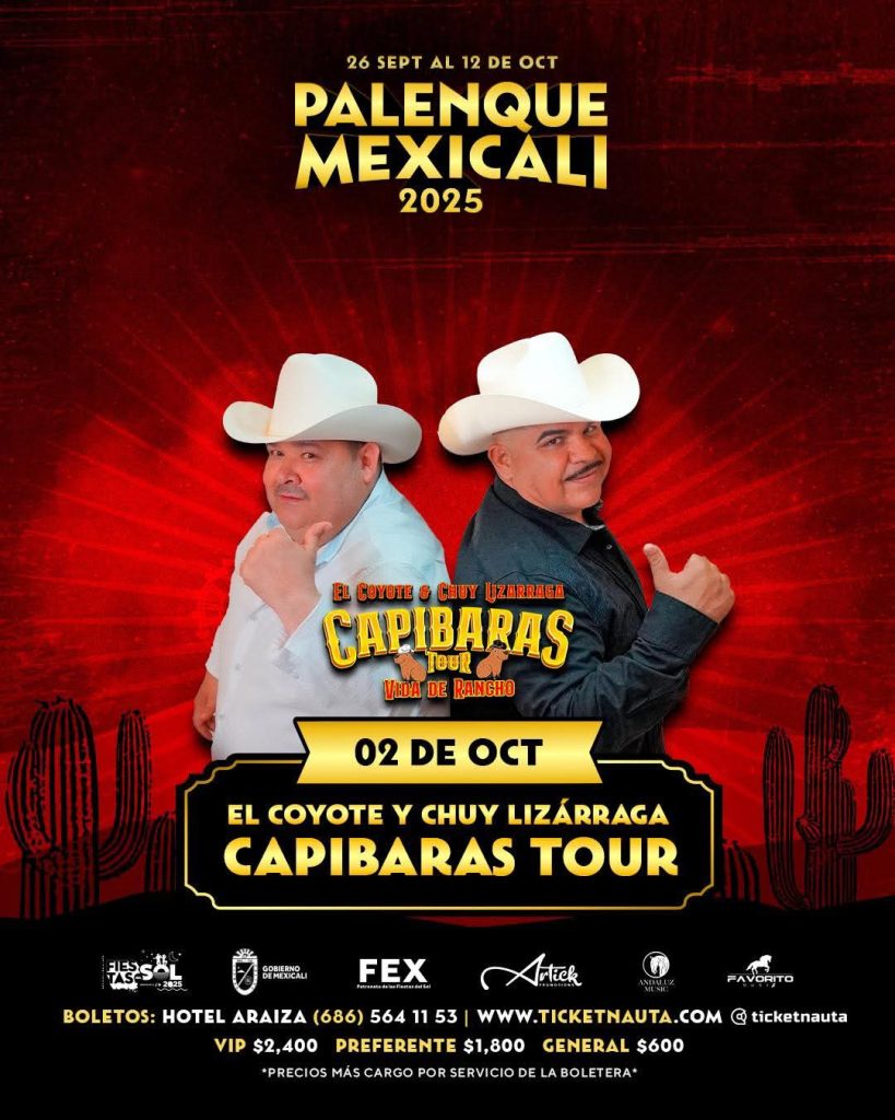 Capibaras Tour Etiqueta - Tijuana Eventos