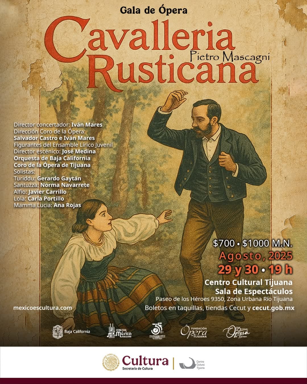 Ópera Cavalleria Rusticana en Tijuana 2025