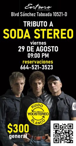Tributo a Soda Stereo en Tijuana 2025