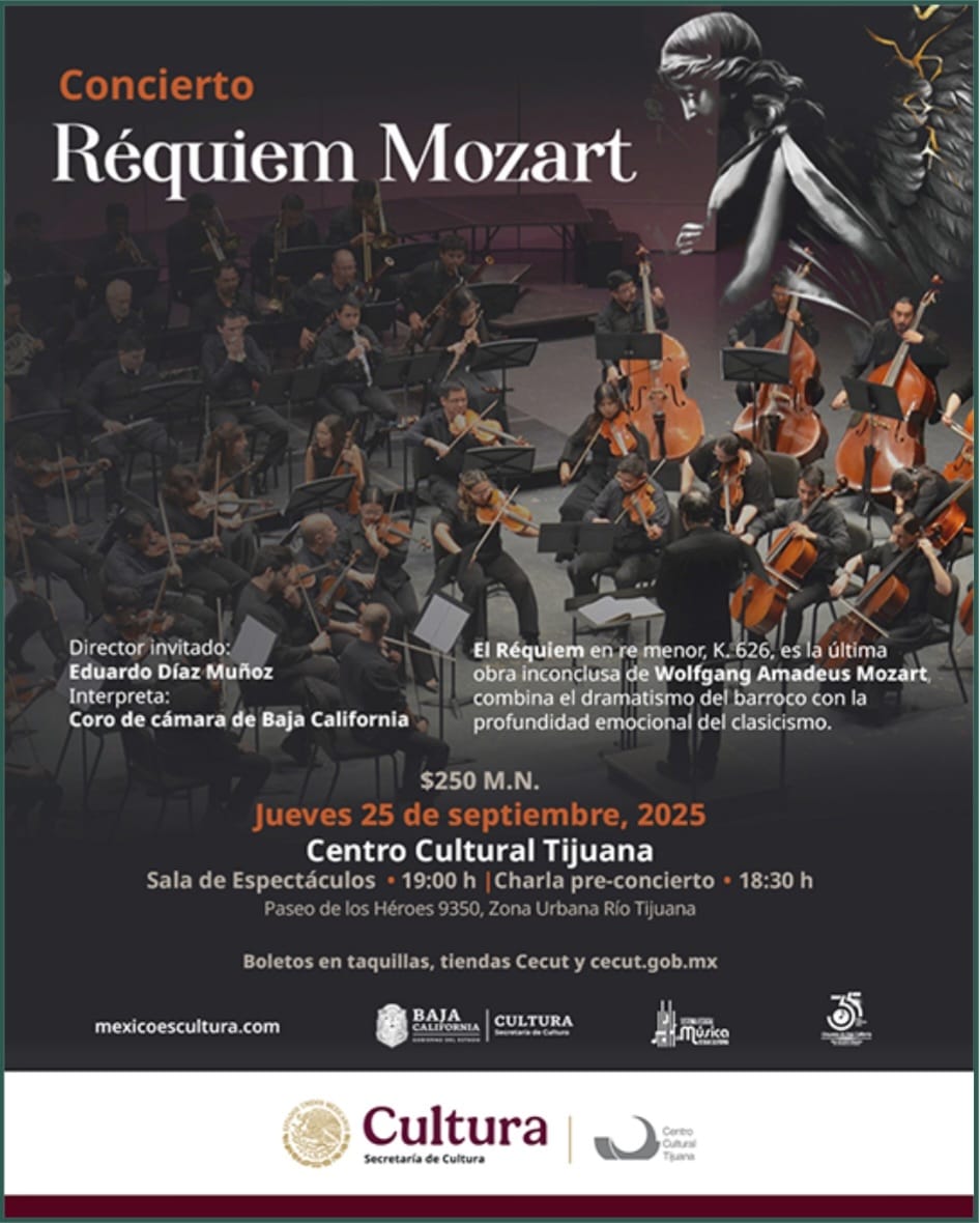 Concierto Réquiem Mozart en Tijuana 2025