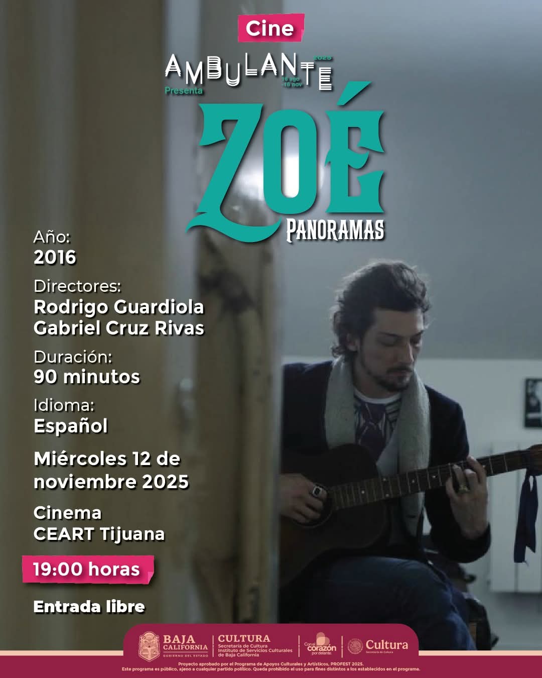 Cine Ambulante Zoé Panoramas en Tijuana 2025