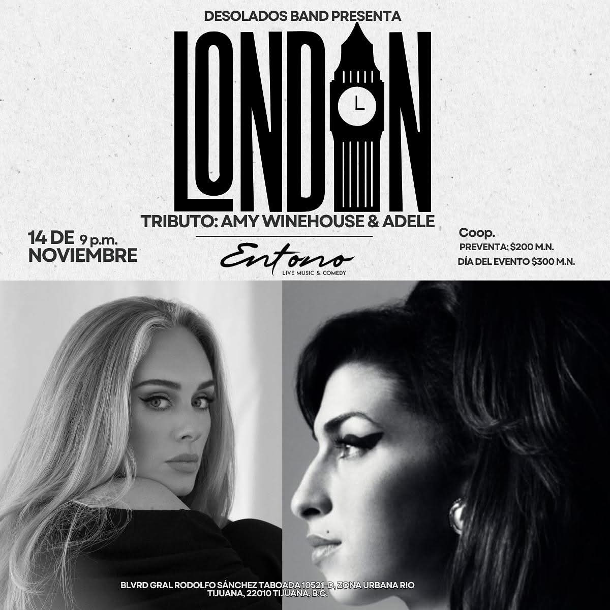 Tributo Amy Winehouse & Adele en Tijuana 2025