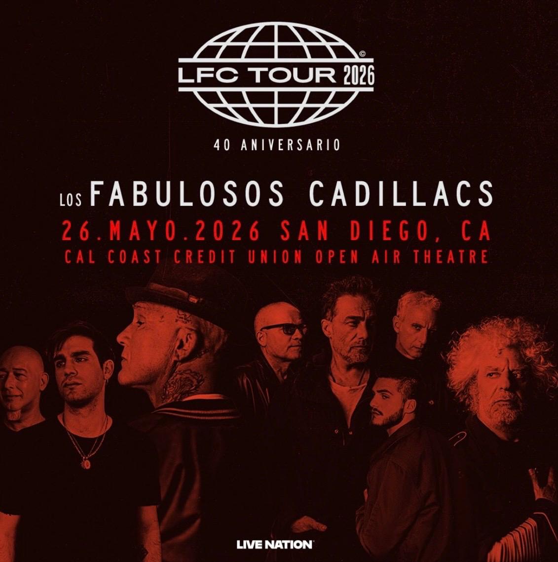 Los Fabulosos Cadillacs en San Diego C.A. 2026