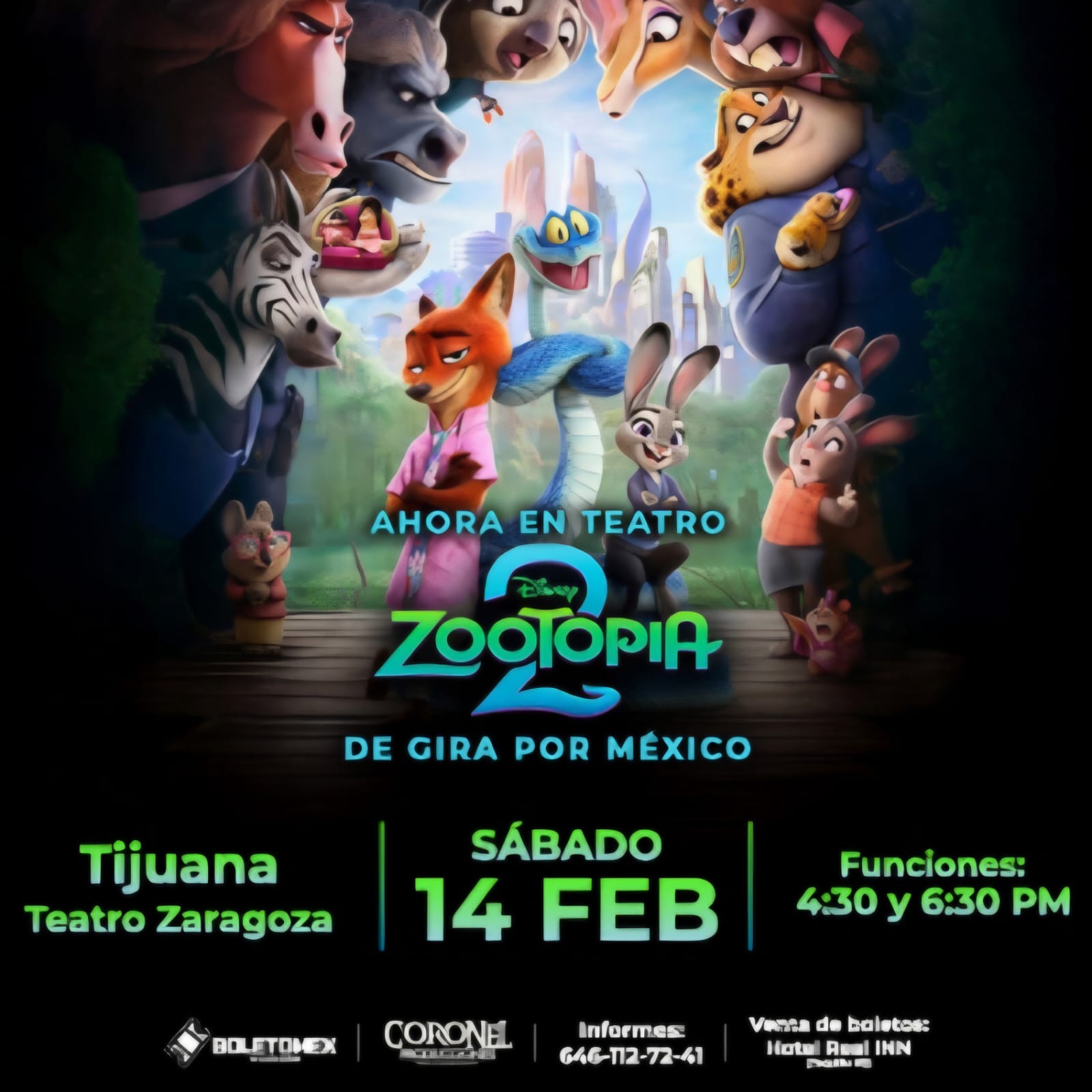 Tributo Zootopia 2 en Tijuana 2026