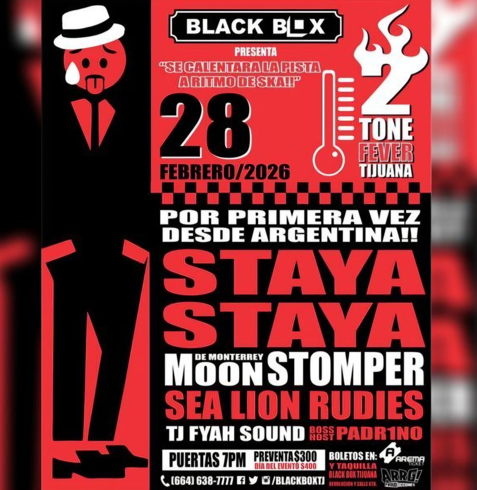 2 Tone Fever & Staya Staya en Tijuana 2026