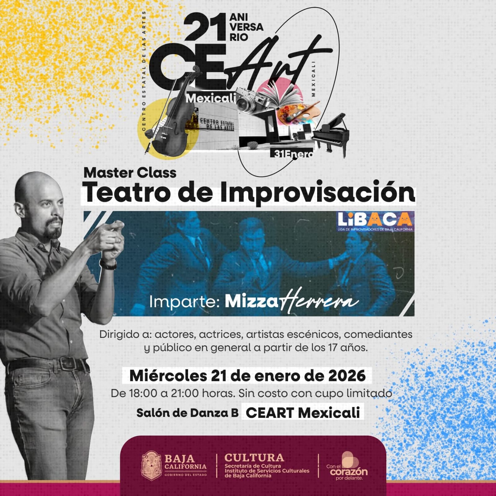 Master Class Teatro de Improvisación en Mexicali 2026