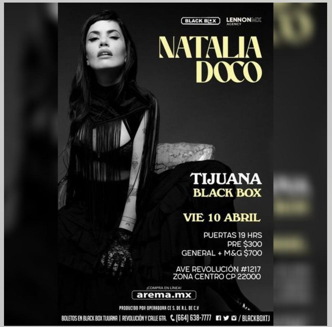Natalia Doco en Tijuana 2026