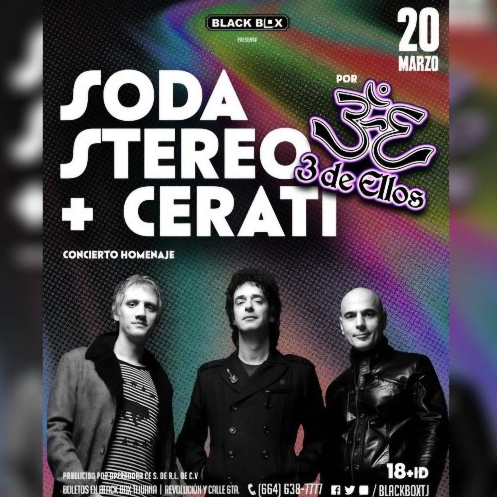 Tributo Soda Stereo Cerati por 3 de Ellos en Tijuana 2026