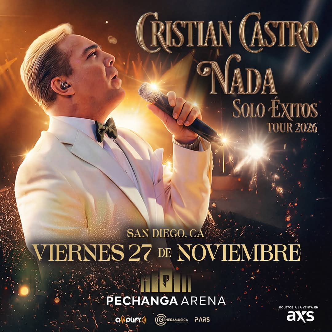 Cristian Castro en San Diego 2026