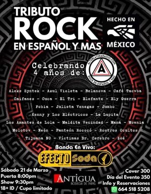 Tributo Rock en Español en Tijuana 2026