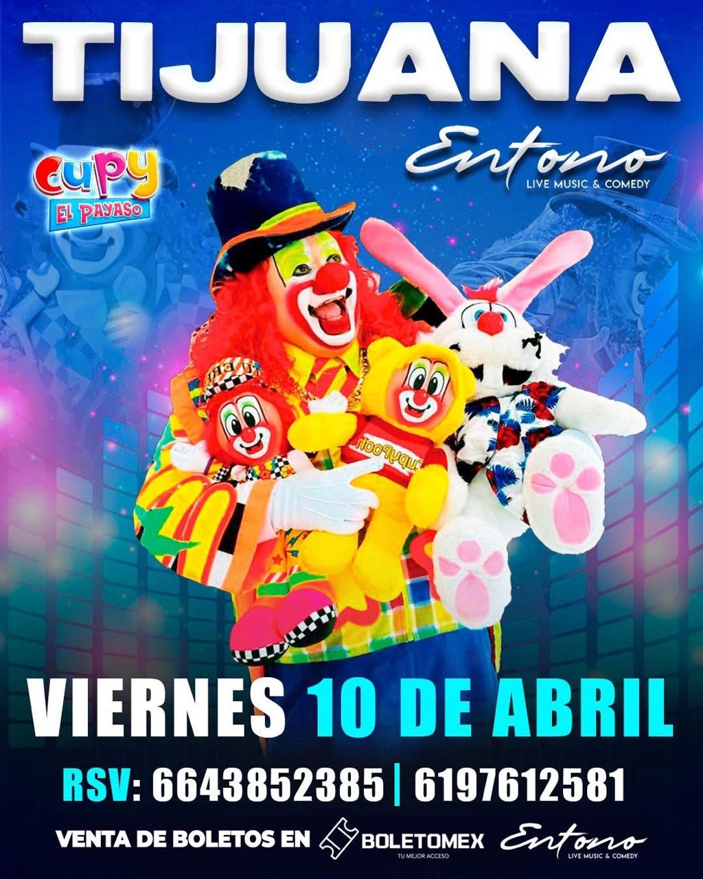Cupy El Payaso en Tijuana 2026