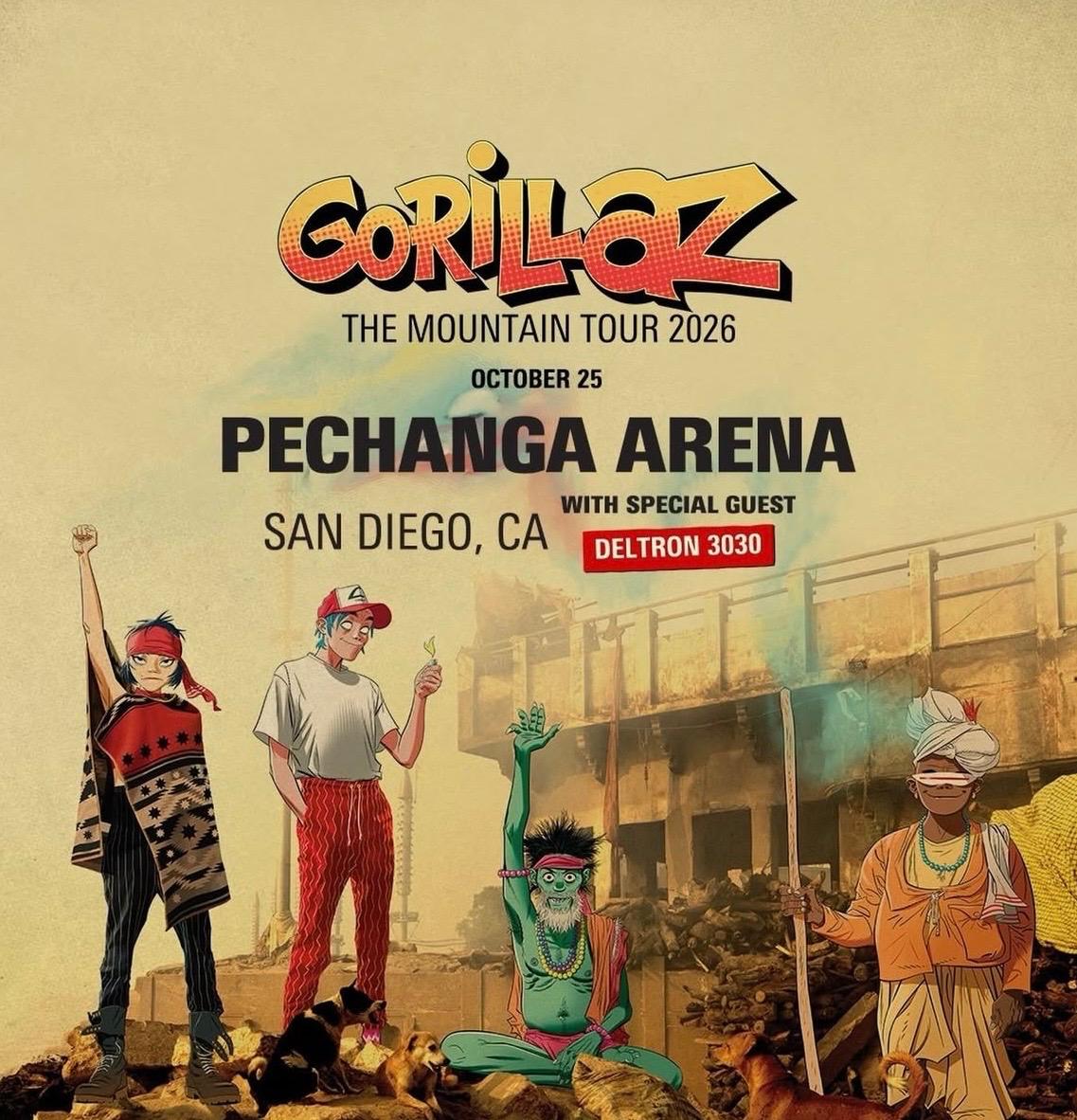 Gorillaz en San Diego 2026