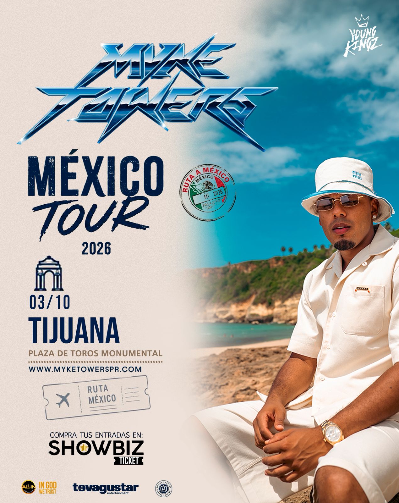 Myke Towers en Tijuana 2026