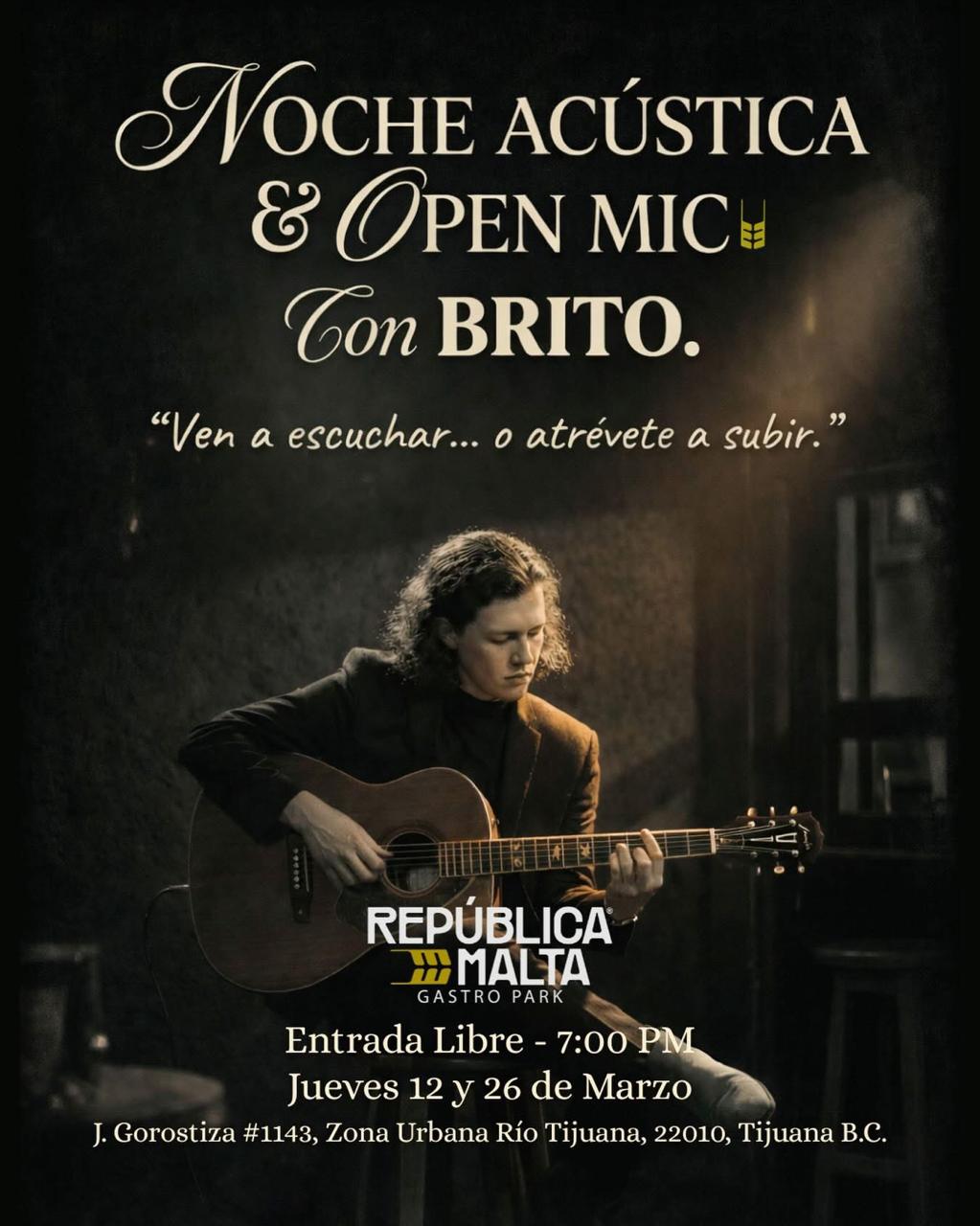 Noche Acústica & Open Mic en Tijuana 2026